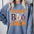 1st Grade Boo Crew First Grade Halloween Teacher Comfort Colors Sweatshirt Blue Jean