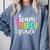 3rd Grade Team Pencil Teacher Student Back To School Girls Comfort Colors Sweatshirt Blue Jean