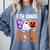 7th Grade Boo Crew Teacher Student Halloween Costume Comfort Colors Sweatshirt Blue Jean
