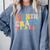 8th Grade Dream Team Teachers Boys Kids Retro Back To School Comfort Colors Sweatshirt Blue Jean