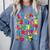 Alphabet Animals ABCs Zoo Kids Boys Girls Teacher Comfort Colors Sweatshirt Blue Jean