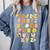 Alphabet Turkey Thanksgiving Costume Preschool Teacher Men Women Comfort Colors Sweatshirt Blue Jean