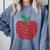 Apple Dot Pattern Art Teacher Appreciation Men Women Humor Comfort Colors Sweatshirt Blue Jean Apple Dot Pattern Art Teacher Appreciation Men Women Humor Comfort Colors Sweatshirt Blue Jean