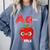 A Is For Apple Pre-K Kindergarten Teacher Student Comfort Colors Sweatshirt Blue Jean