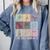 Art Teacher Life Retro Groovy Teaching Future Artists Comfort Colors Sweatshirt Blue Jean