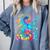 Back To School Eighth 8th Grade Tie Dye Typography Teacher Comfort Colors Sweatshirt Blue Jean