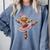 Ballet Dancer Gingerbread Christmas Dance Teacher Girl Women Comfort Colors Sweatshirt Blue Jean