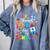 I Blasted Through 100 Days Of School 100th Day Teacher Kids Comfort Colors Sweatshirt Blue Jean