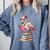 Book Lover Cute Flamingo Reading Teacher Librarian Women Comfort Colors Sweatshirt Blue Jean