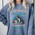 Boston Terrier American Gentleman Bibliophile Book Lover Comfort Colors Sweatshirt Blue Jean