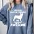 Boston Terrier Awesome Comfort Colors Sweatshirt Blue Jean