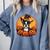 Boston Terrier Bostie Dog Breed Pet Halloween Pumpkins Comfort Colors Sweatshirt Blue Jean