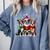 Boston Terrier Christmas Dogs Santa Reindeer Elf Comfort Colors Sweatshirt Blue Jean