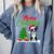 Boston Terrier Christmas Tree Lights Xmas Dog Lover Comfort Colors Sweatshirt Blue Jean