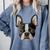 Boston Terrier Cute Puppy Face Dog Lover Pet Owner Comfort Colors Sweatshirt Blue Jean