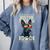 Boston Terrier Dad Boston Bull Bostie Dog Comfort Colors Sweatshirt Blue Jean