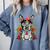Boston Terrier Dia De Los Muertos Day Of The Dead Dog Skull For Men Women Kids Comfort Colors Sweatshirt Blue Jean