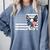 Boston Terrier Dog 4th Of July US American Flag Patriotic Comfort Colors Sweatshirt Blue Jean