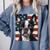 Boston Terrier Dog American Flag 4th Of July Patriotic Puppy Comfort Colors Sweatshirt Blue Jean