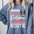 Boston Terrier Dog Bostie Halloween Costume Dog For Kids Comfort Colors Sweatshirt Blue Jean