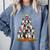 Boston Terrier Dog Christmas Tree Santa Hat Xmas Pajama Men Women Kids Comfort Colors Sweatshirt Blue Jean