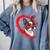 Boston Terrier Dog Mom Dad Valentine’s Day Pet Lover For Men Women Kids Comfort Colors Sweatshirt Blue Jean