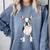 Boston Terrier Dog Motif Pet Art Boston Terrier For Men Women Kids Comfort Colors Sweatshirt Blue Jean