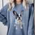 Boston Terrier Dog Motif Pet Art Boston Terrier Men Women Kids Comfort Colors Sweatshirt Blue Jean