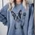 Boston Terrier Dog Raising Paw Idea Men Women Comfort Colors Sweatshirt Blue Jean