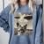 Boston Terrier Dog UFO Alien Extraterrestrial Selfie Comfort Colors Sweatshirt Blue Jean