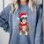 Boston Terrier Dog Ugly Christmas Dog Xmas For Men Women Kids Comfort Colors Sweatshirt Blue Jean