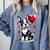 Boston Terrier Dog Valentine's Day Dog Owner Comfort Colors Sweatshirt Blue Jean