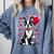 Boston Terrier Dog Valentine's Day Dog Owner Valentine Comfort Colors Sweatshirt Blue Jean