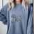 Boston Terrier Flower Fly Dandelion Dog Lover Dog Dad Comfort Colors Sweatshirt Blue Jean