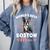 Boston Terrier Groovy World's Best Boston Mom Comfort Colors Sweatshirt Blue Jean