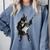 Boston Terrier Guitar Comfort Colors Sweatshirt Blue Jean