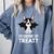 Boston Terrier Halloween Shirt Did Someone Say Treat Comfort Colors Sweatshirt Blue Jean