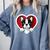 Boston Terrier Heart Cute Puppy Lover Or Dog Owner Comfort Colors Sweatshirt Blue Jean