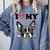 Boston Terrier I Heart My Dog Dog Lover Comfort Colors Sweatshirt Blue Jean