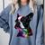 Boston Terrier Lovers Colorful Pop Art Boston Terrier Comfort Colors Sweatshirt Blue Jean