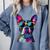 Boston Terrier Lovers Pop Art Boston Terrier Comfort Colors Sweatshirt Blue Jean