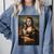 Boston Terrier Mona Lisa Painting Art Dog Mom Dad For Men Women Kids Comfort Colors Sweatshirt Blue Jean