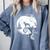 Boston Terrier And Moon Halloween Costume Dog Lover Comfort Colors Sweatshirt Blue Jean