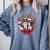 Boston Terrier Santa Claus Elf Reindeer Christmas Dog X-Mas Comfort Colors Sweatshirt Blue Jean