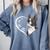 Boston Terrier Shirts For Women Girls Kids Heart Cute Comfort Colors Sweatshirt Blue Jean