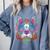 Boston Terrier Sugar Skull Dog Day Of The Dead Comfort Colors Sweatshirt Blue Jean