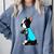 Boston Terrier Tattoos I Love Mom Comfort Colors Sweatshirt Blue Jean