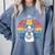 Boston Terrier UFO Alien Boston Terrier Dog Mom Dad Comfort Colors Sweatshirt Blue Jean