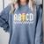 Boys Girls Teachers ABCD Rock Graphic Back To School Class Comfort Colors Sweatshirt Blue Jean