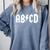 Boys Girls Teachers ABCD Rock Graphic Back To School Comfort Colors Sweatshirt Blue Jean